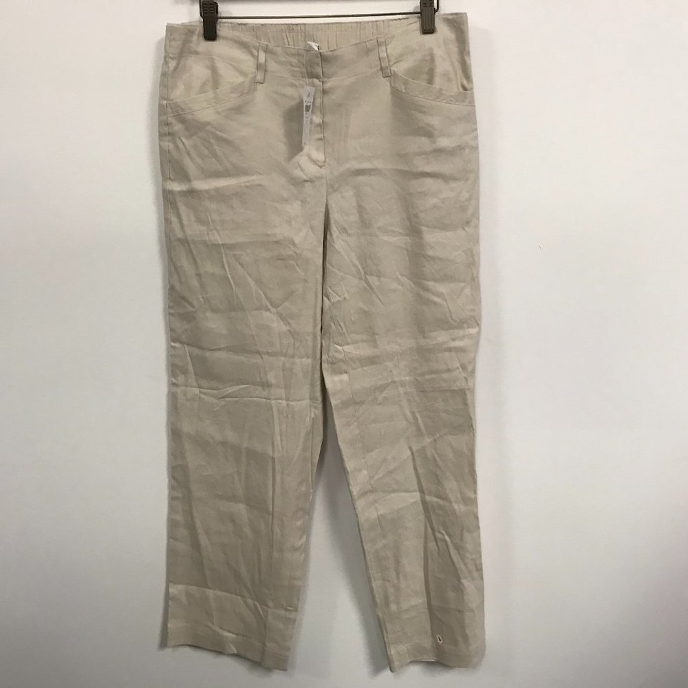 NWT J. Jill Relaxed Fit Linen Blend Stretch Pants